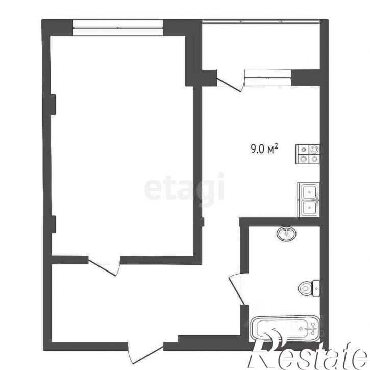 1-комн квартира улица Федюнинского, 58,  д. 58