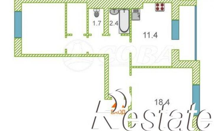 2-комн квартира Малая Боровская улица, 5,  д. 5