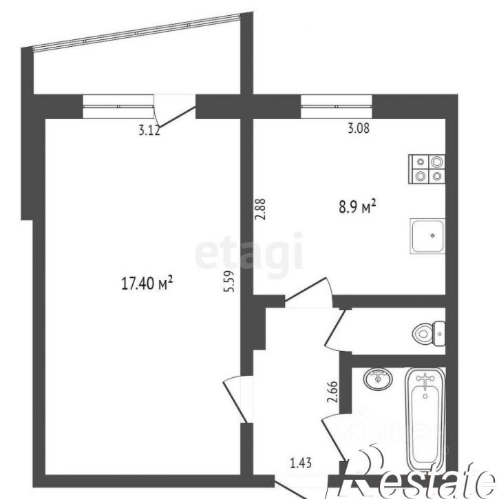 1-комн квартира Заречный проезд, 31,  д. 31