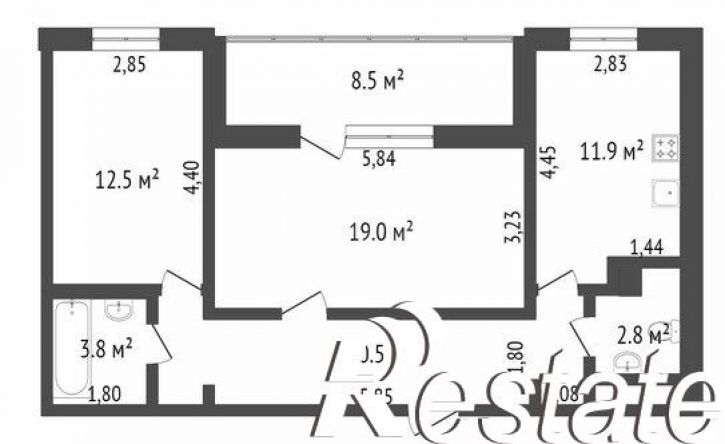 2-комн квартира улица Чернышевского, 2Б к2,  д. 2Б к2