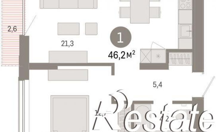 1-комн квартира Краснооктябрьская улица, 4 к2,  д. 4 к2
