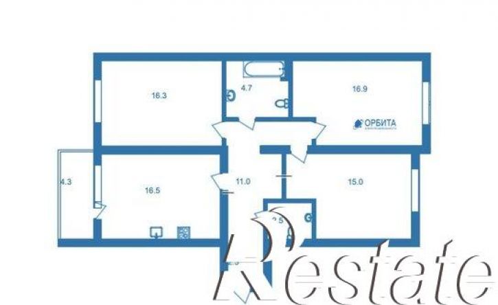 3-комн квартира улица Федюнинского, 30 к4,  д. 30 к4