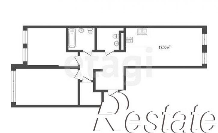 2-комн квартира улица Новосёлов, 105,  д. 105