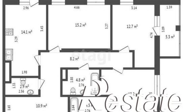 3-комн квартира улица Александра Протозанова, 8,  д. 8