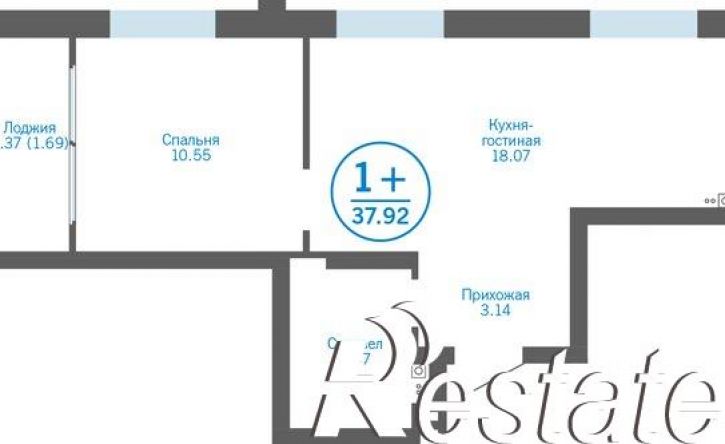 1-комн квартира улица Пожарных и спасателей, 1,  д. 1
