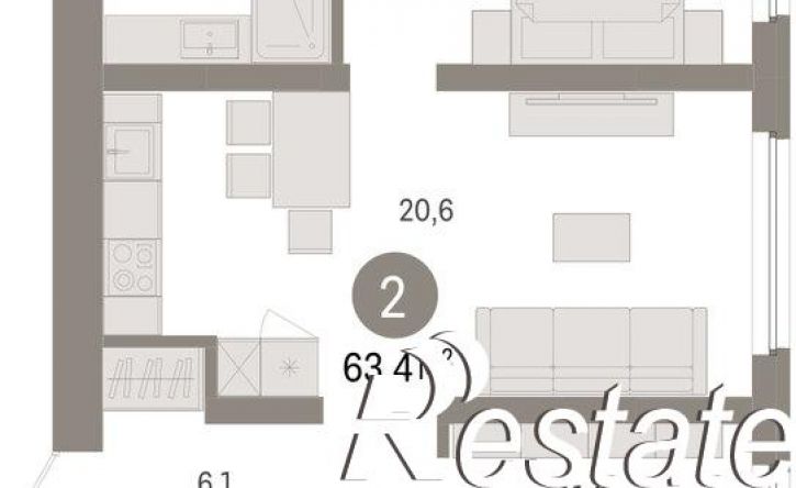 3-комн квартира в новом доме Мысовская улица, 26 к3,  д. 26 к3
