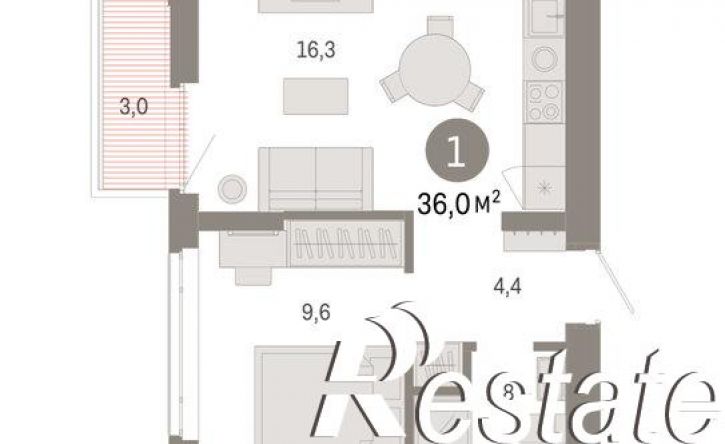 2-комн квартира в новом доме улица Республики, 205 к3,  д. 205 к3
