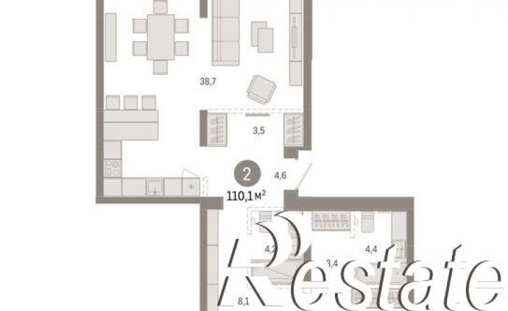 2-комн квартира в новом доме Минская улица, 92 к2,  д. 92 к2