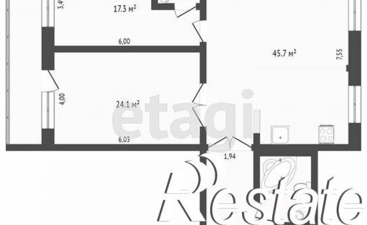 2-комн квартира улица Котельщиков, 17/2,  д. 17/2