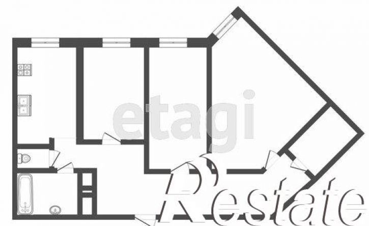 3-комн квартира улица Республики, 204 к13,  д. 204 к13
