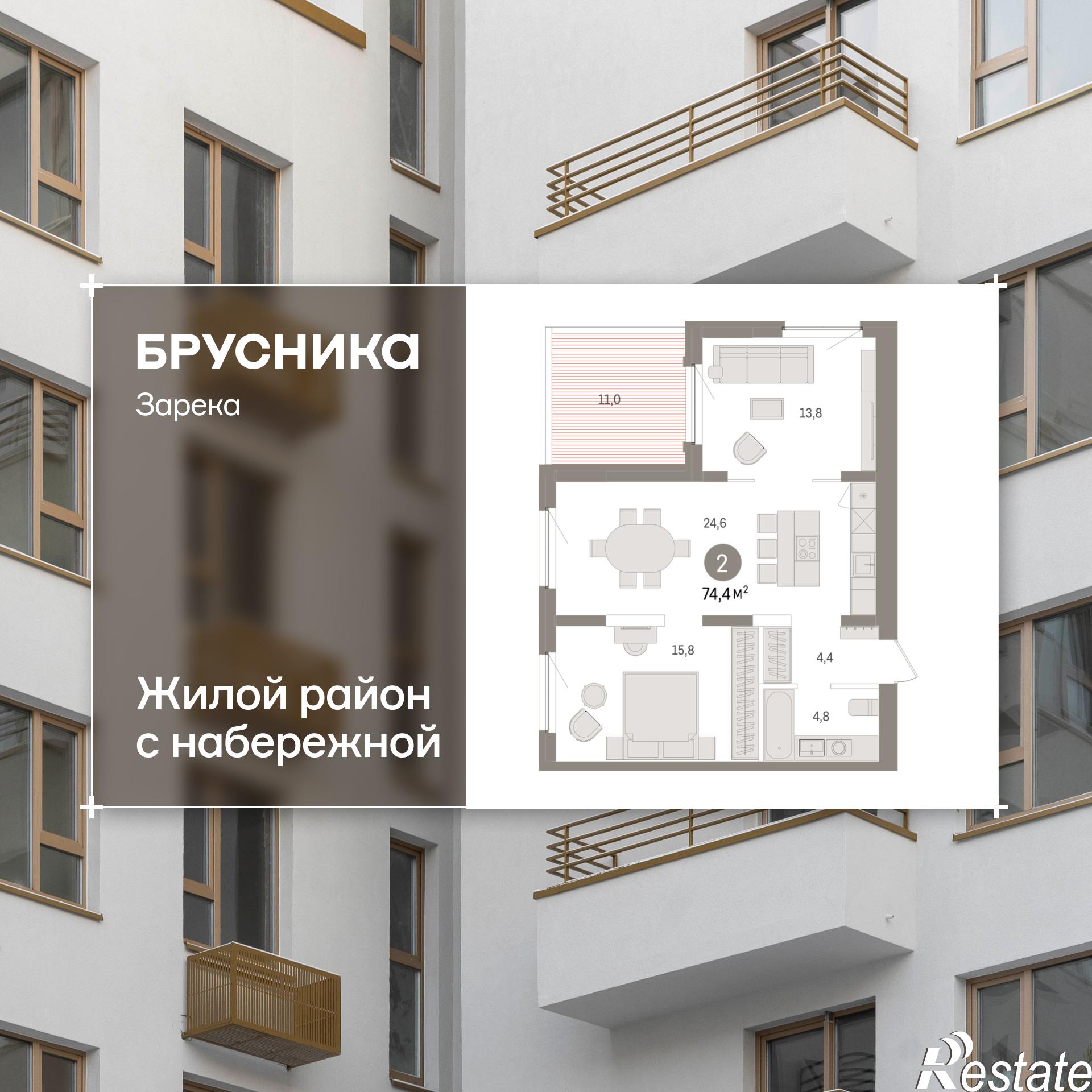 Купить квартиру за 12 480 000 рублей на Мысовская, 22