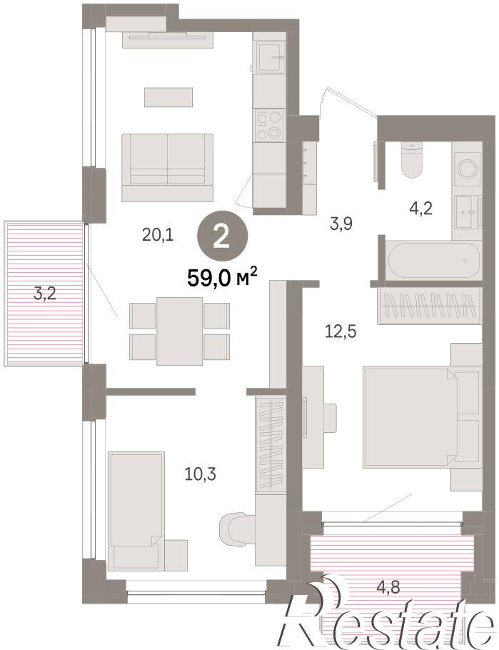 Купить квартиру за 11 060 000 рублей на Причальная, 11