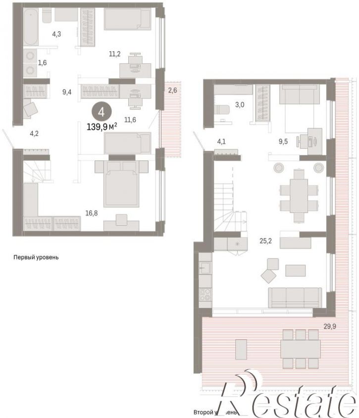 4-комн квартира в новом доме Краснооктябрьская, 4, корп.2