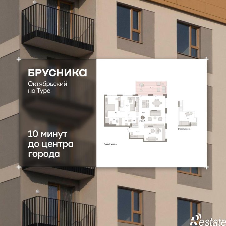 3-комн квартира в новом доме Краснооктябрьская, 4