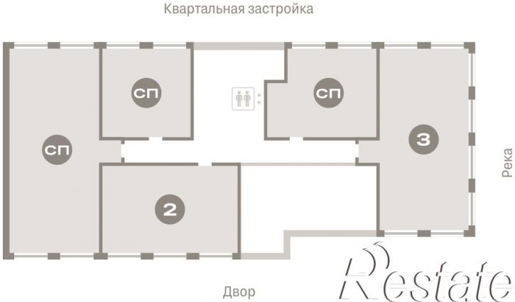 3-комн квартира в новом доме Причальная улица, 7