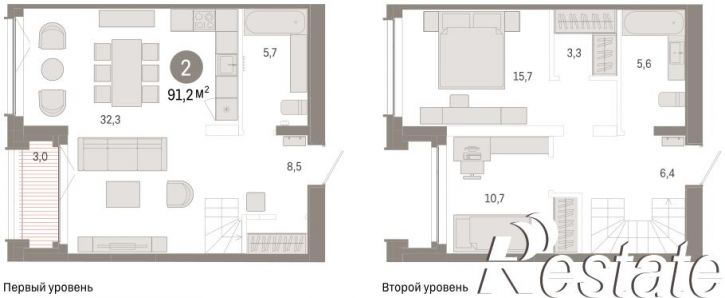 3-комн квартира в новом доме Республики, 205