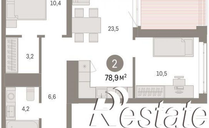 3-комн квартира в новом доме улица Республики, 205 к3,  д. 205 к3