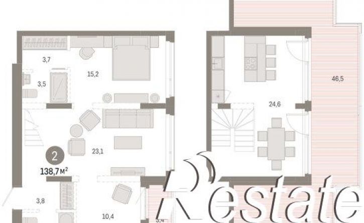3-комн квартира в новом доме улица Республики, 205 к3,  д. 205 к3