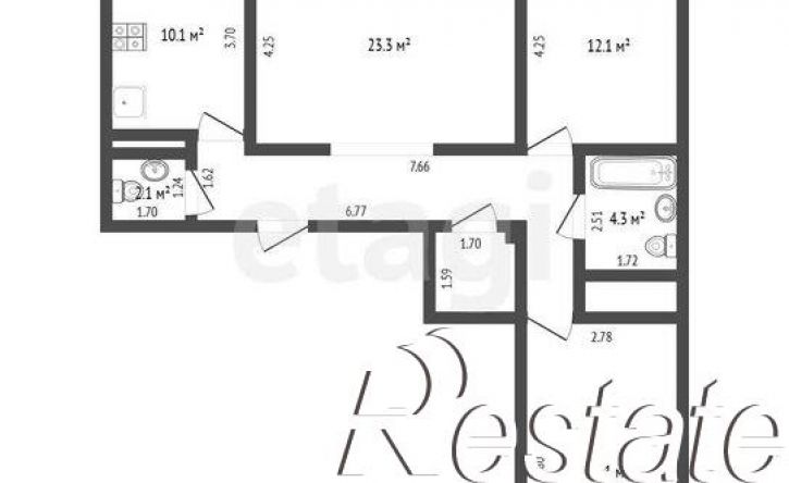 3-комн квартира улица Пермякова, 83 к2,  д. 83 к2
