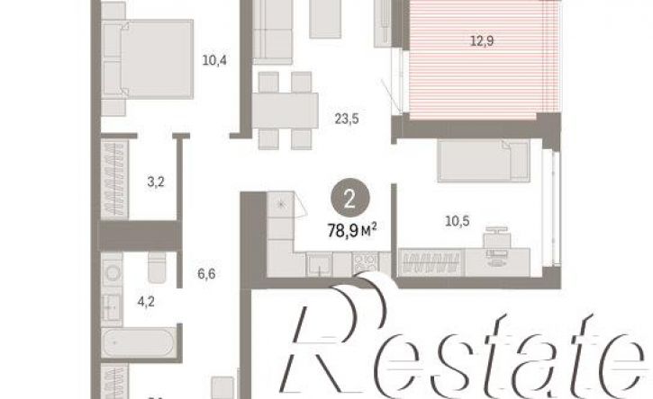 3-комн квартира в новом доме улица Республики, 205 к3,  д. 205 к3
