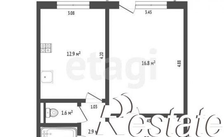 1-комн квартира улица Пермякова, 78 к3,  д. 78 к3
