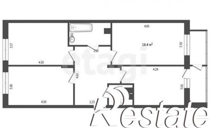 2-комн квартира Тихий проезд, 4,  д. 4