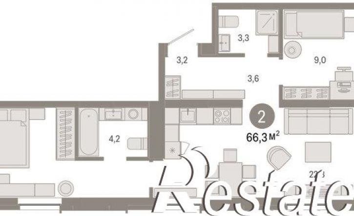 3-комн квартира улица Республики, 205 к2,  д. 205 к2