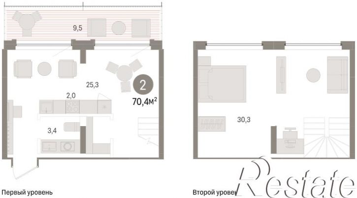 3-комн квартира в новом доме Причальная улица, 7