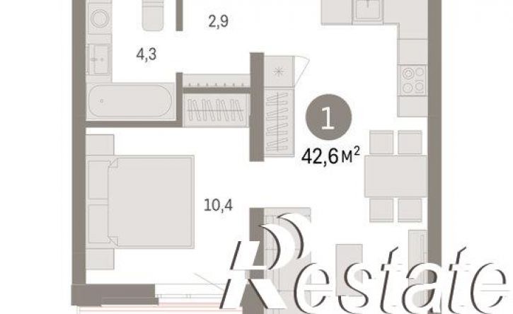 2-комн квартира в новом доме улица Республики, 205 к3,  д. 205 к3
