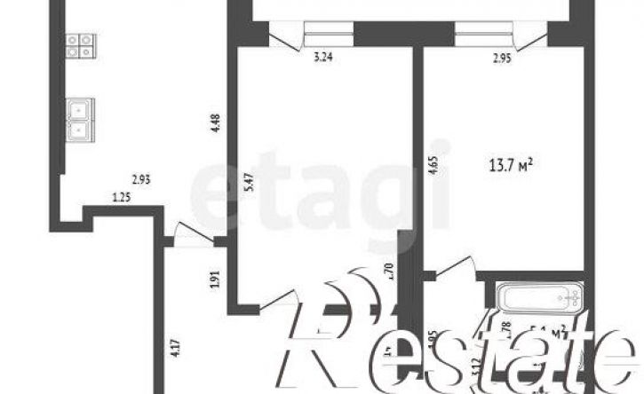 2-комн квартира улица Бориса Житкова, 5 к1,  д. 5 к1