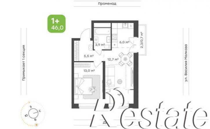 1-комн квартира в новом доме улица Ильи Кургузова, 8 c7,  д. 8 c7