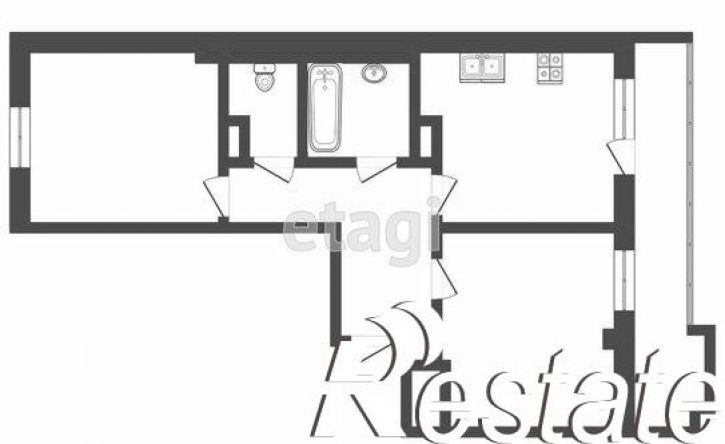 2-комн квартира улица Николая Никитина, 2 к1,  д. 2 к1