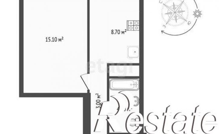1-комн квартира улица Алексея Леонова, 13 к1,  д. 13 к1