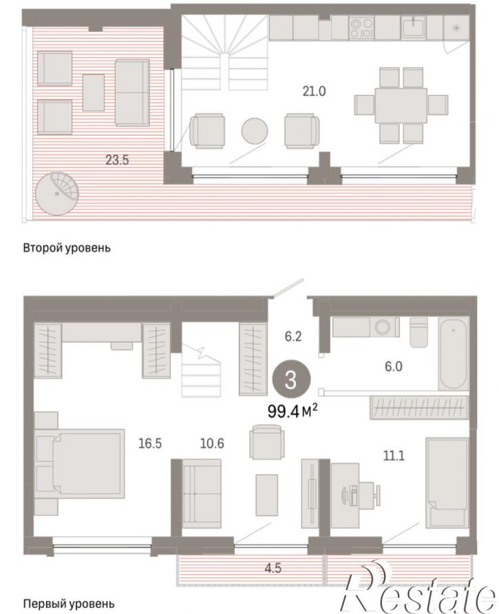 3-комн квартира в новом доме Томская, 60А