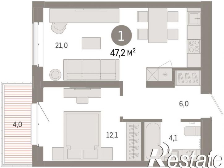 2-комн квартира в новом доме Минская, 92