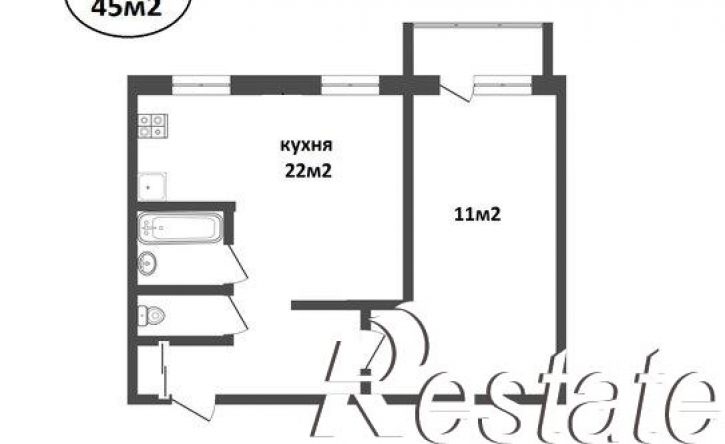 1-комн квартира улица Республики, 194,  д. 194