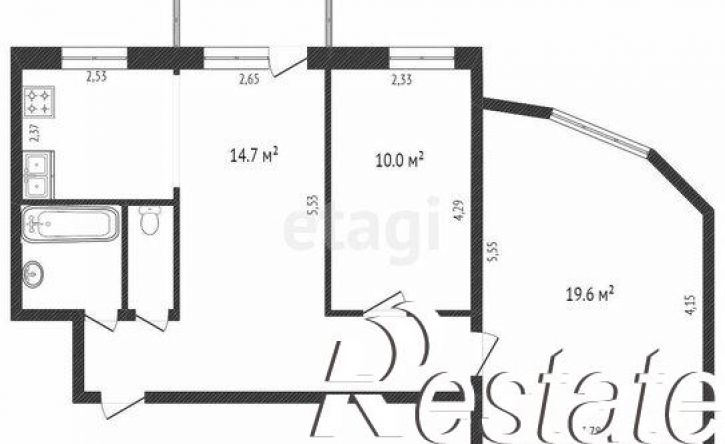 3-комн квартира улица Революции, 1А,  д. 1А