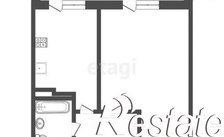 1-комн квартира улица Эрвье, 30 к2,  д. 30 к2