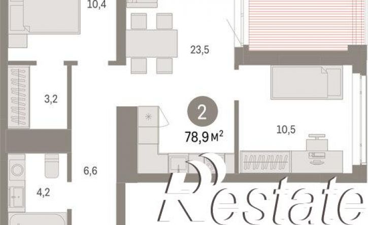 2-комн квартира в новом доме улица Республики, 205 к3,  д. 205 к3