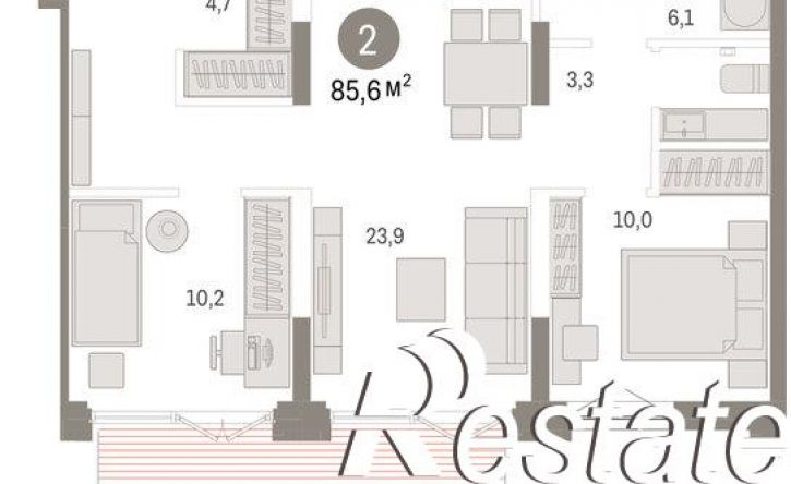 3-комн квартира улица Республики, 205 к2,  д. 205 к2