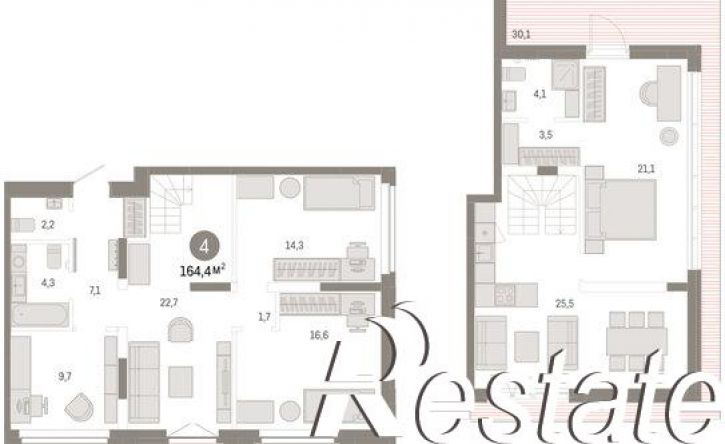 4-комн квартира улица Республики, 205 к2,  д. 205 к2