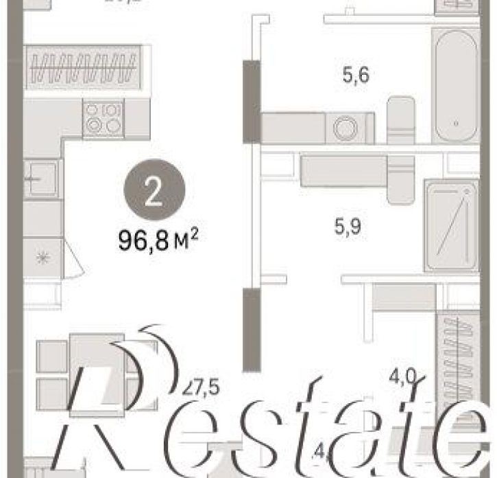 3-комн квартира Краснооктябрьская улица, 4 к2,  д. 4 к2