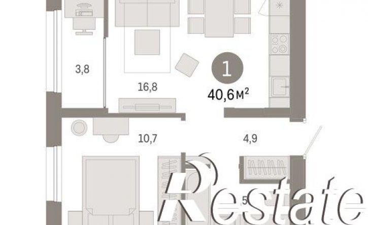 2-комн квартира улица Республики, 205 к1,  д. 205 к1