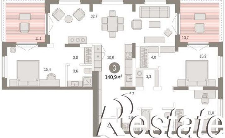 3-комн квартира Краснооктябрьская улица, 4 к2,  д. 4 к2