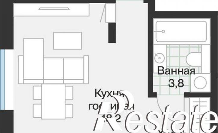 1-комн квартира улица Игоря Комиссарова, 18,  д. 18