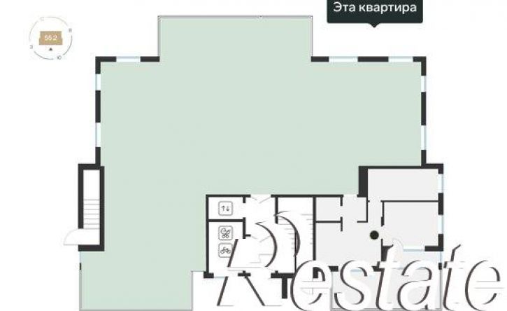2-комн квартира улица Игоря Комиссарова, 18,  д. 18