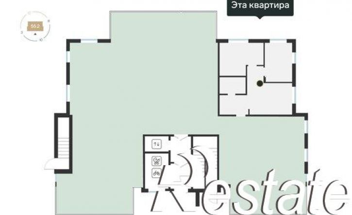 2-комн квартира улица Игоря Комиссарова, 18,  д. 18