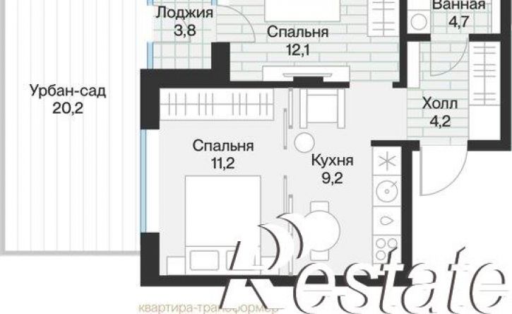 1-комн квартира улица Игоря Комиссарова, 25,  д. 25