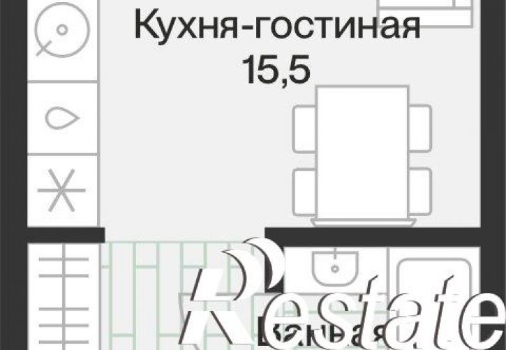 1-комн квартира улица Игоря Комиссарова, 19,  д. 19