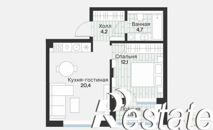 1-комн квартира улица Игоря Комиссарова, 23,  д. 23